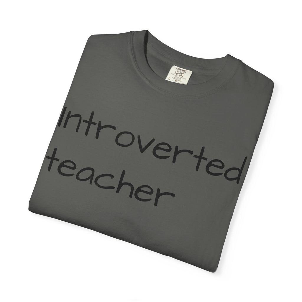 Introverted Teacher T-Shirt — Minimalist Teacher Gift