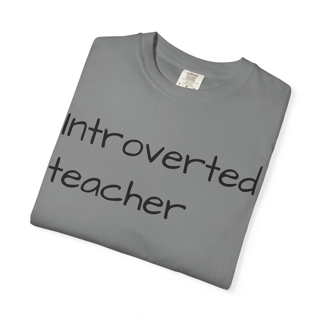 Introverted Teacher T-Shirt — Minimalist Teacher Gift