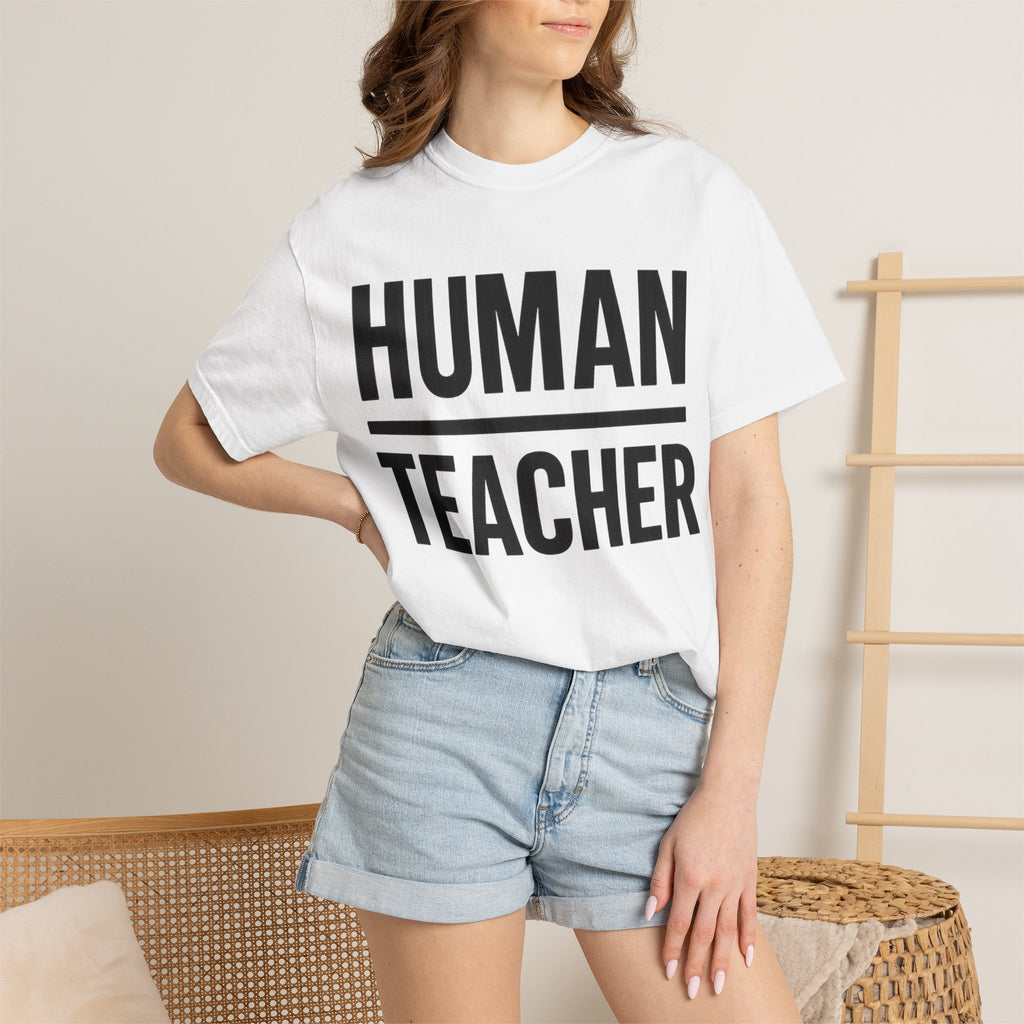 HUMAN TEACHER TEE / BLUE / IVORY