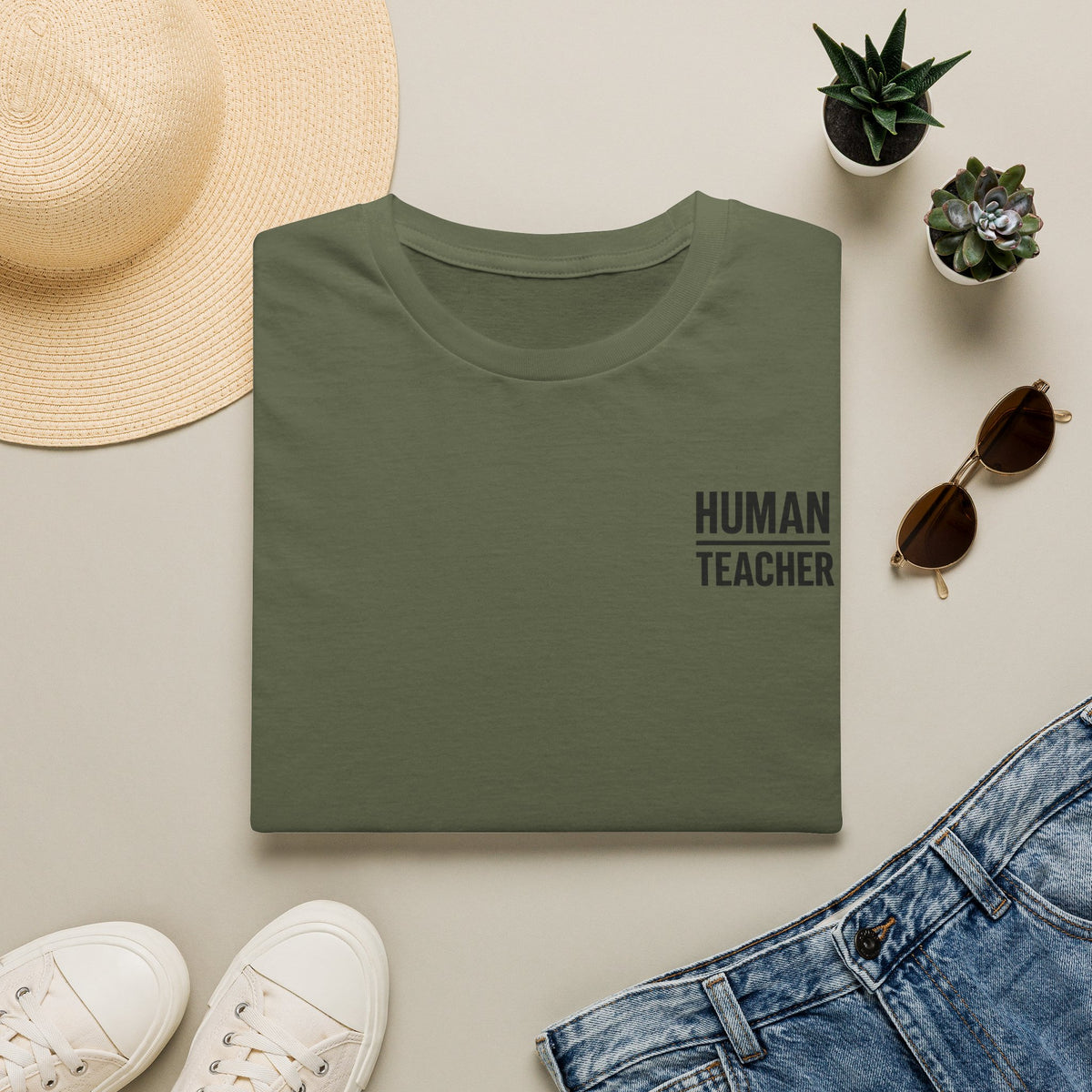 HUMAN / TEACHER LOGO Tee.