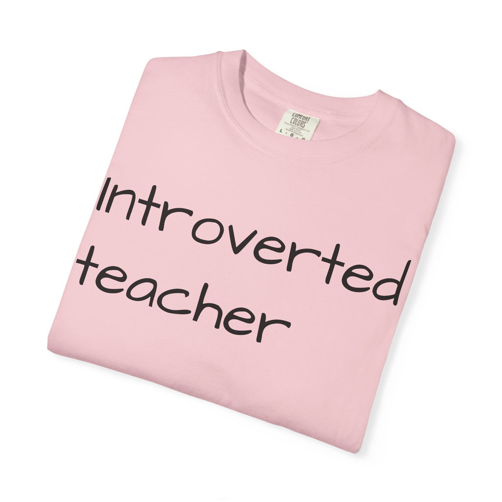 Introverted Teacher T-Shirt — Minimalist Teacher Gift