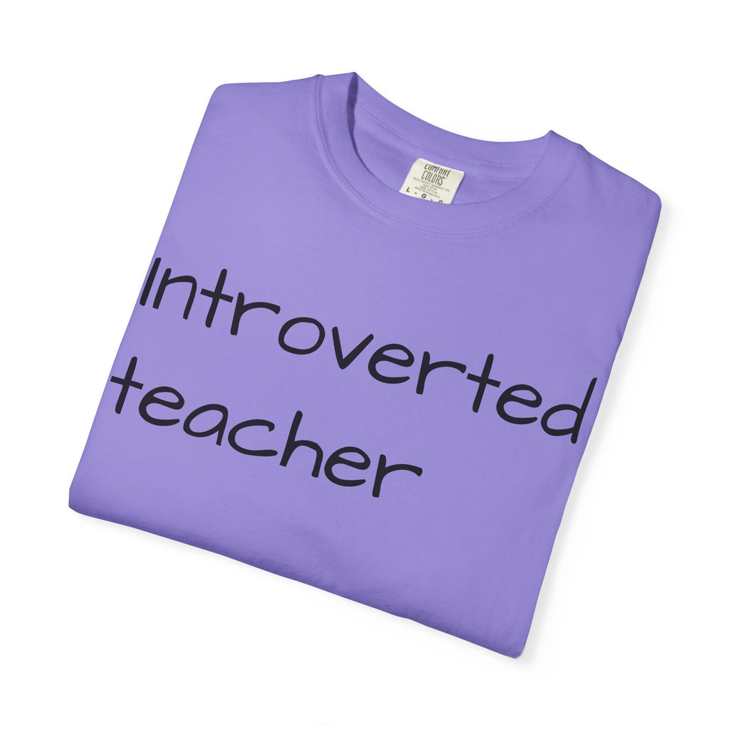 Introverted Teacher T-Shirt — Minimalist Teacher Gift